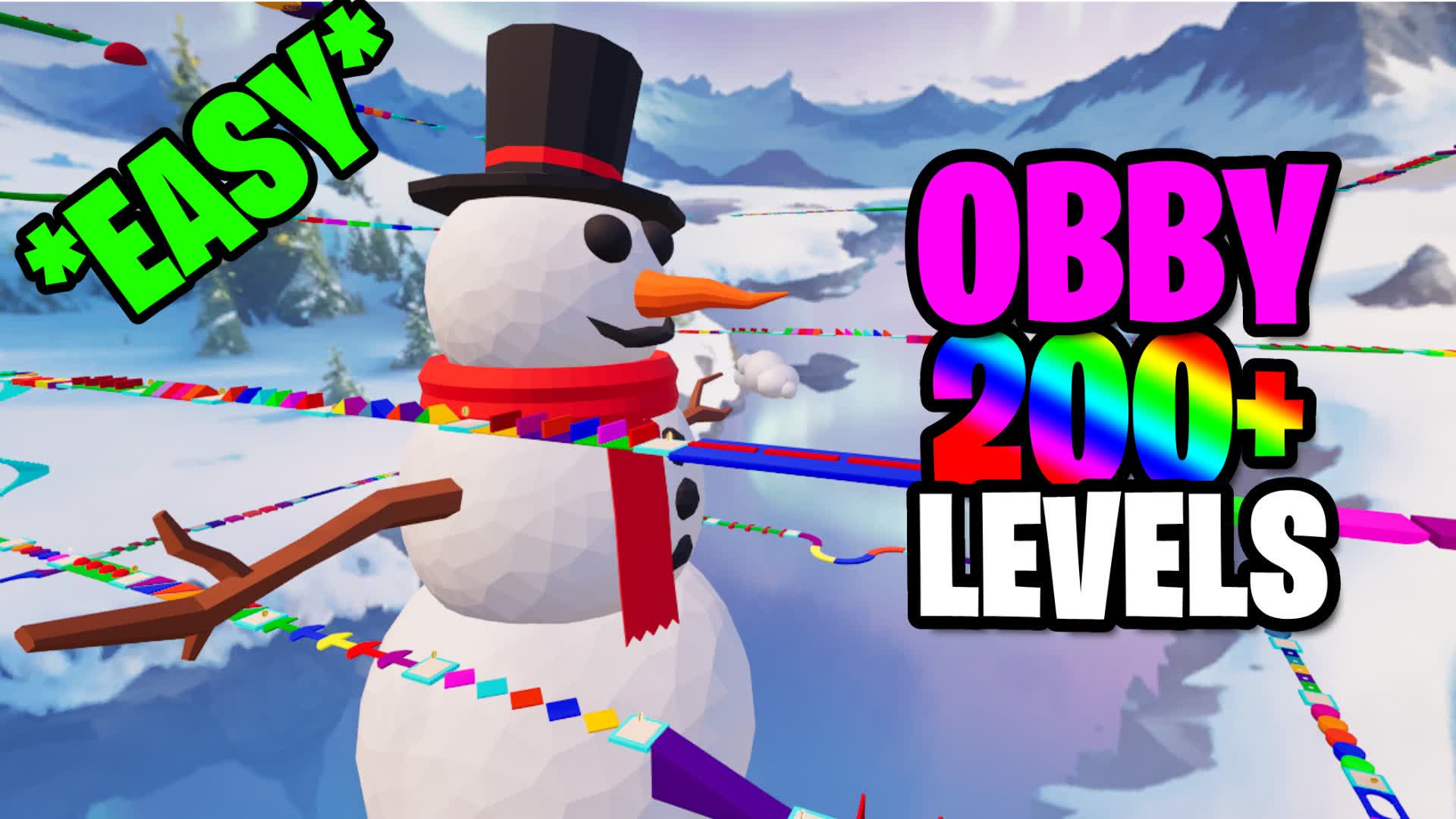 WINTER EASY OBBY PARKOUR — Fortnite Creative map