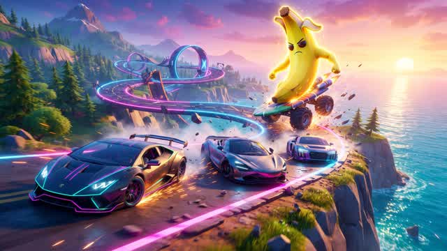 Neon Drift 🍌🏎️ — Fortnite Creative map