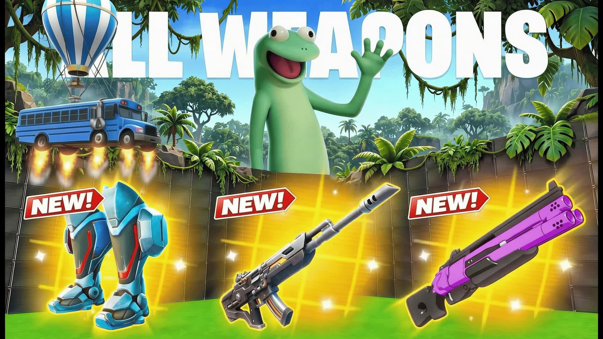 🤯CRAZYY SUMMER JUNGLE 1v1v1 ALL GUNS🤯 — Fortnite Creative map