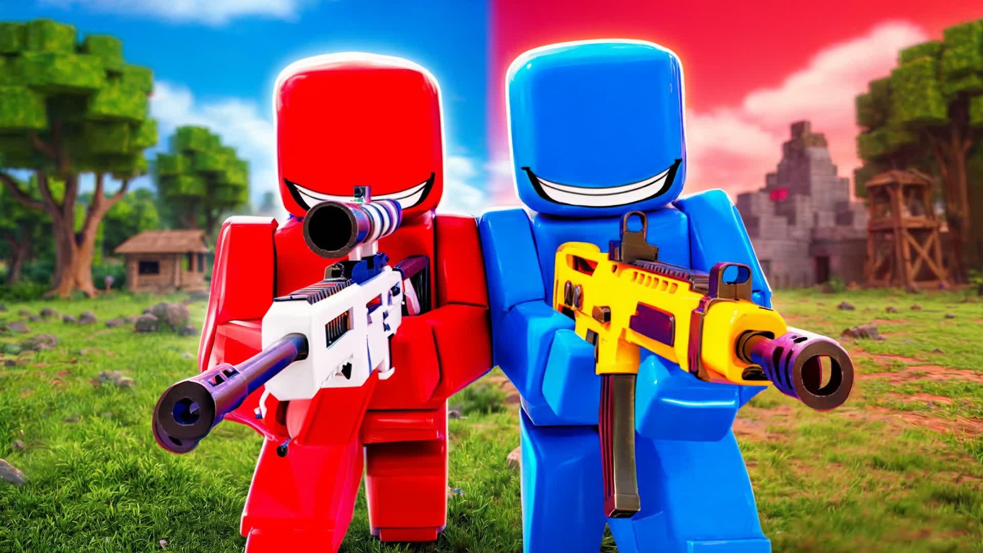 Red vs Blue 🔴🔵SUPER HEROS — Fortnite Creative map