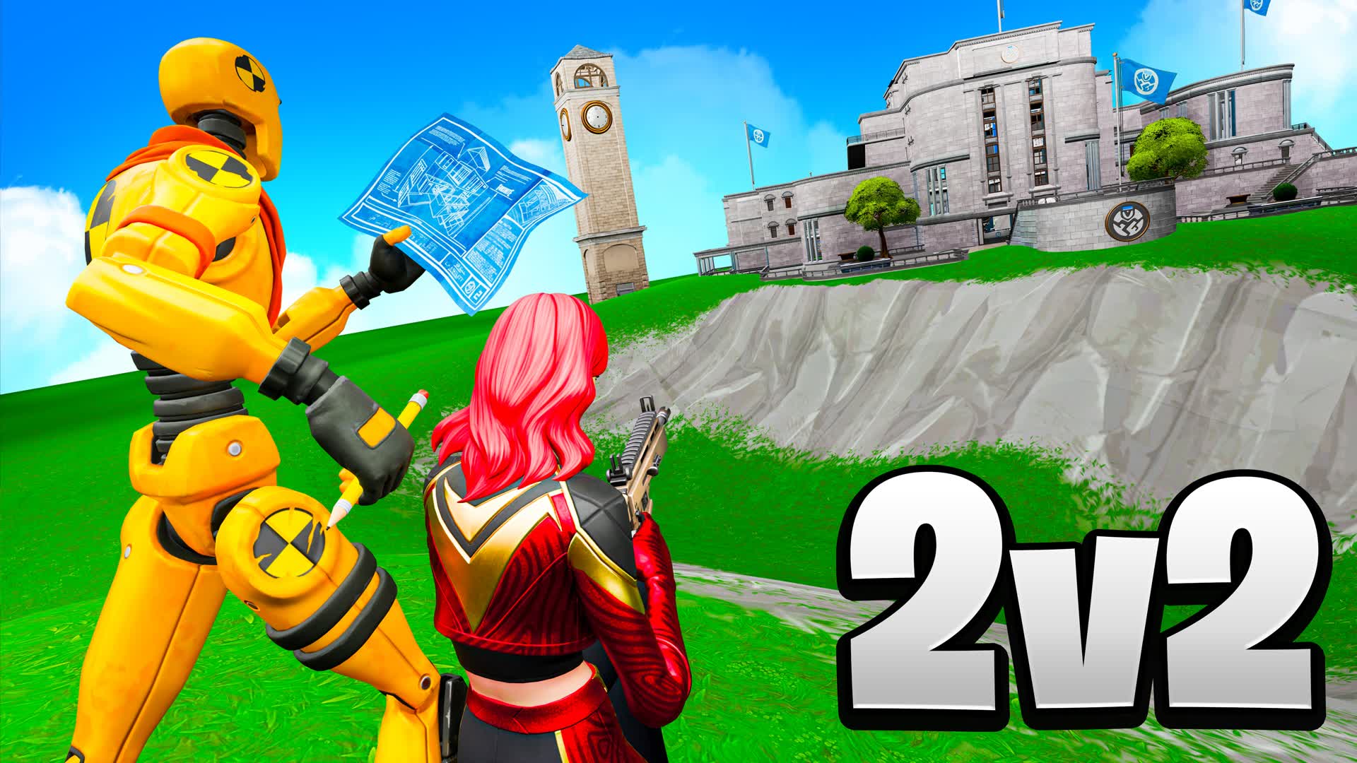 Realistic PRO 2V2 زون المحترفين — Fortnite Creative map