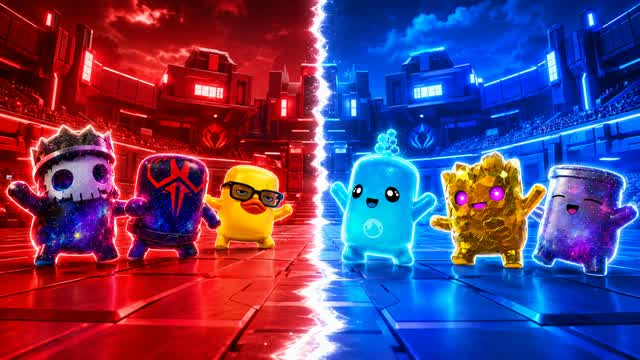 SUPER RED VS BLUE POWER WAR ๐ด๐ต โ Fortnite Creative map