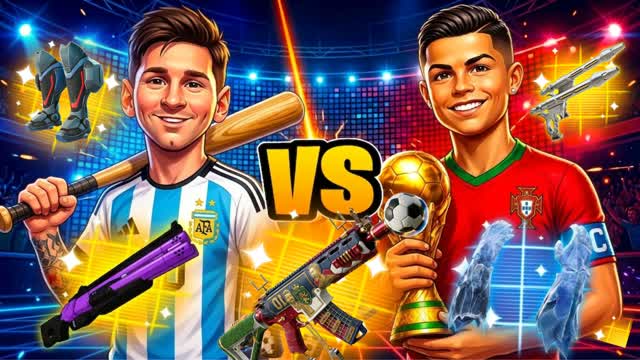 RONALDO VS MESSI RED VS BLUE WORLD — Fortnite Creative map