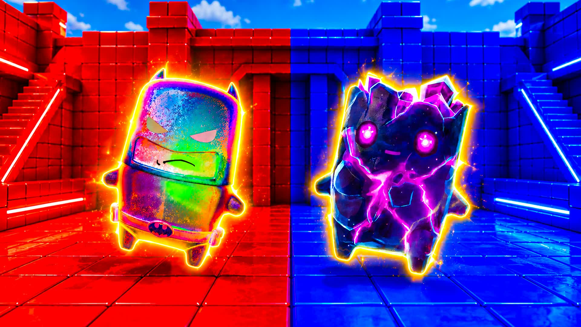 RED VS BLUE 🔴🔵THE GEL SHOES SLIDERS — Fortnite Creative map
