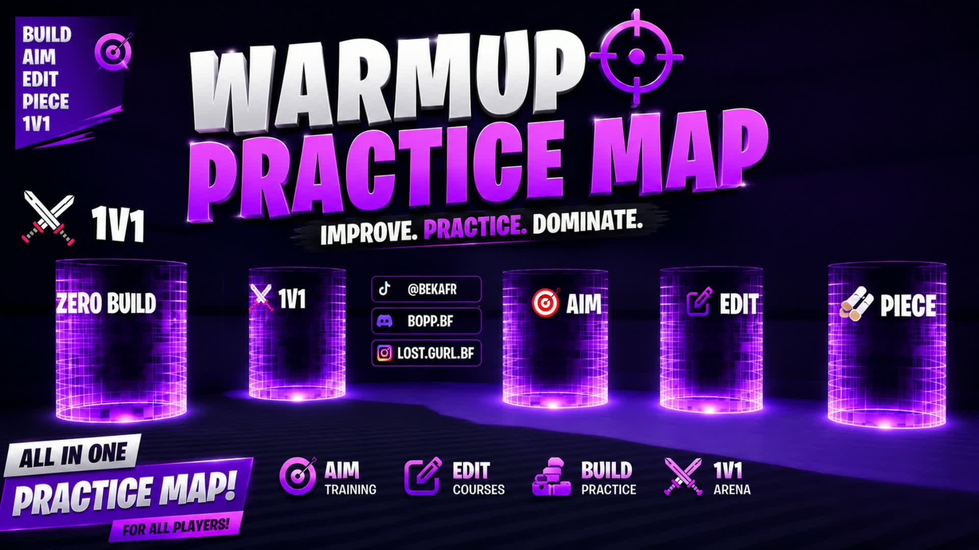π WARMUP PRACTICE MAP W/ BOTS π β Fortnite Creative map