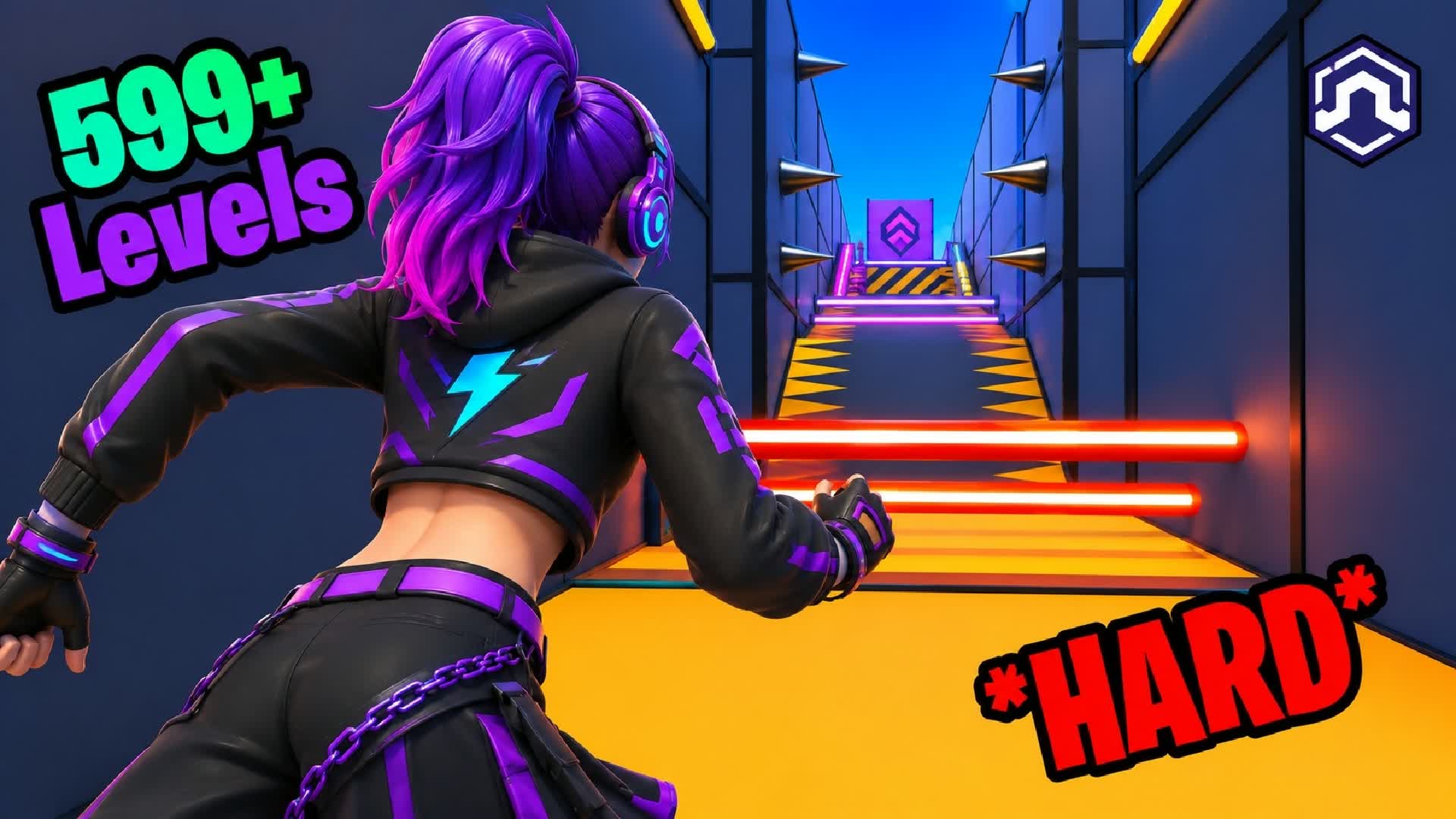 HARD PARKOUR 599+ — Fortnite Creative map