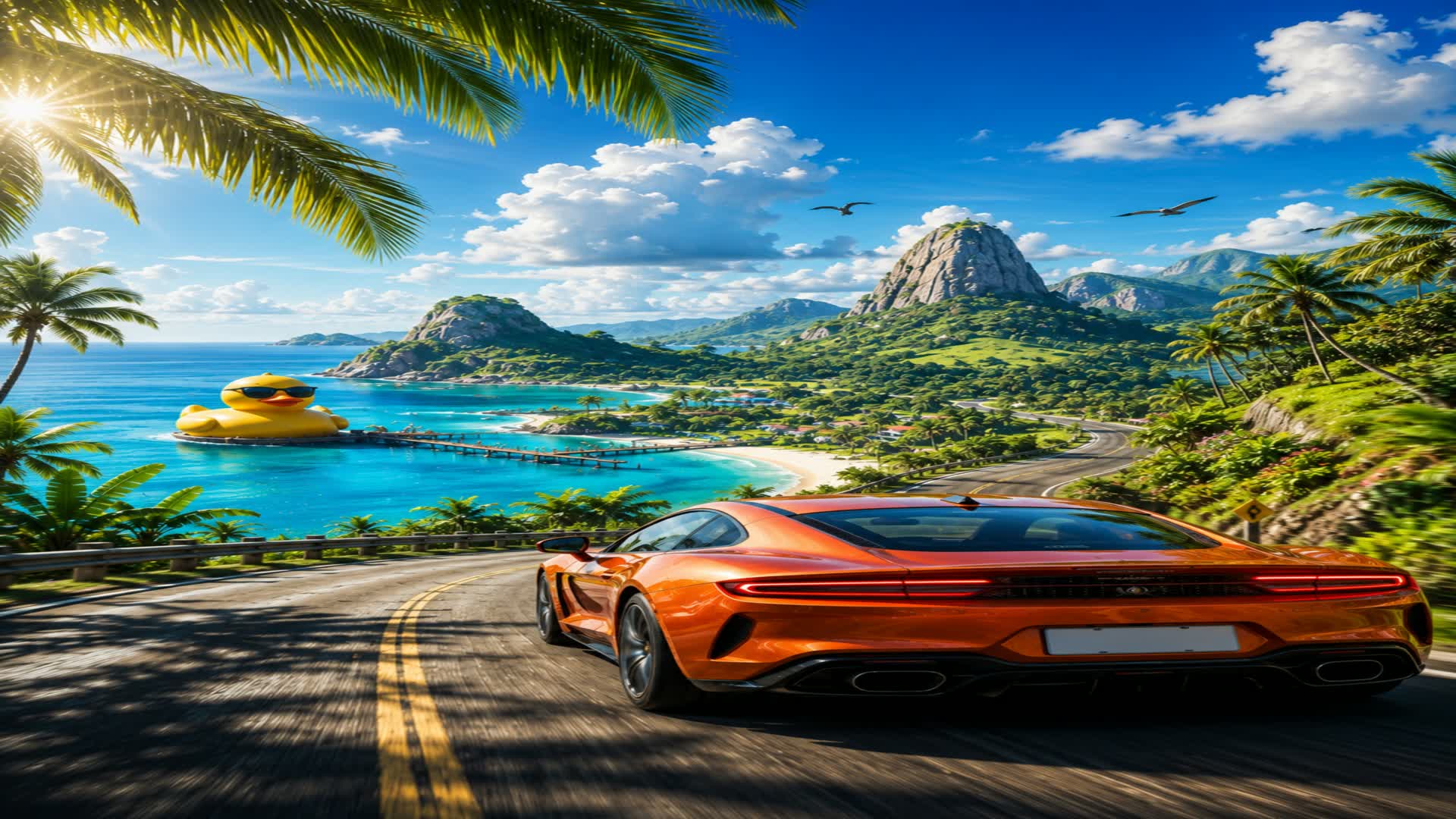 road in the tropical countryside — Fortnite Creative map