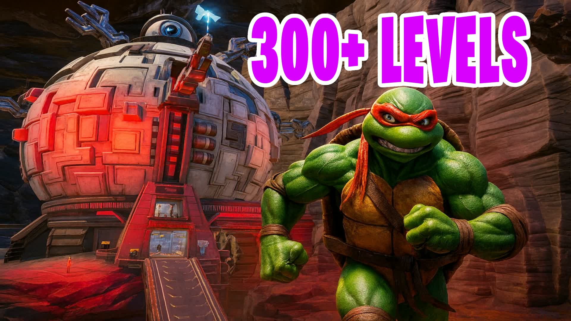 Turtles Parkour 300+ Easy — Fortnite Creative map