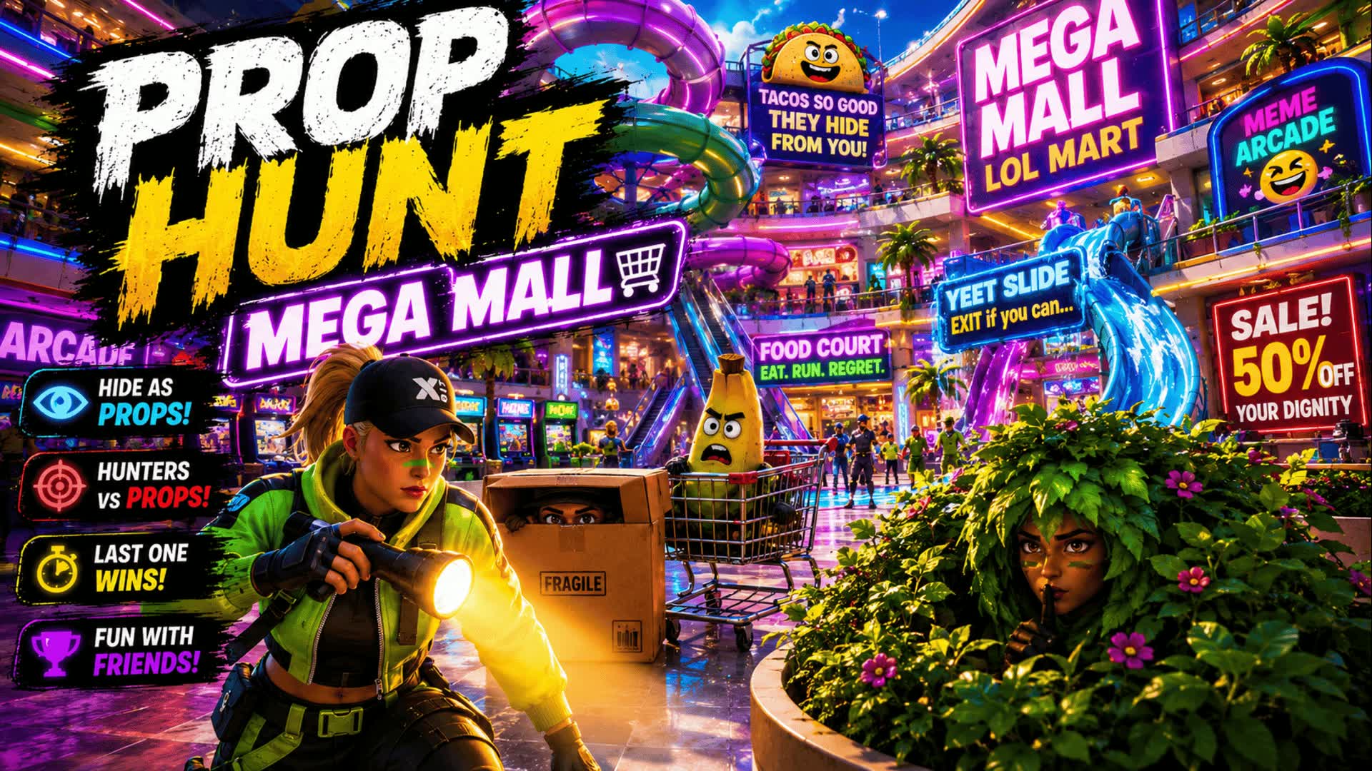 PROP HUNT MALL π β Fortnite Creative map