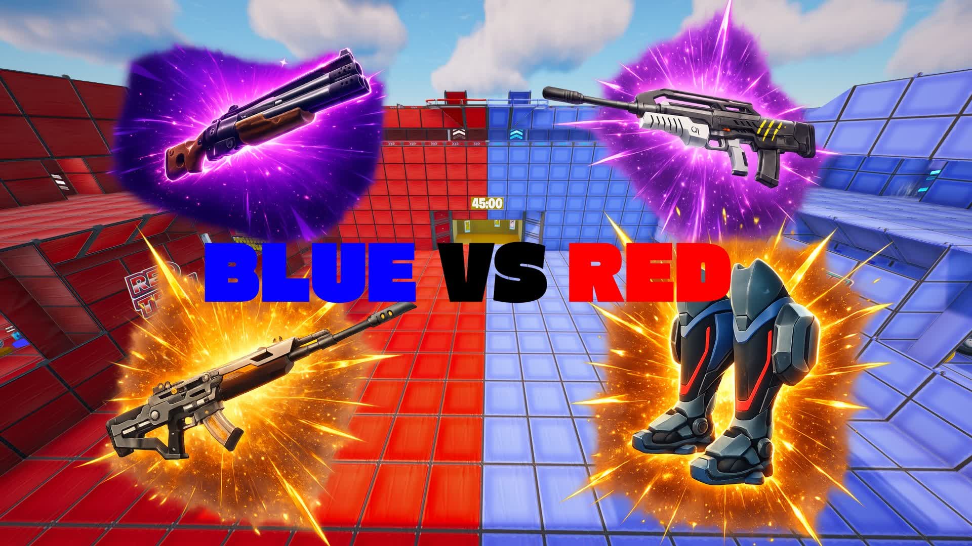 π΄π΅ Happy Red vs Blue! β Fortnite Creative map