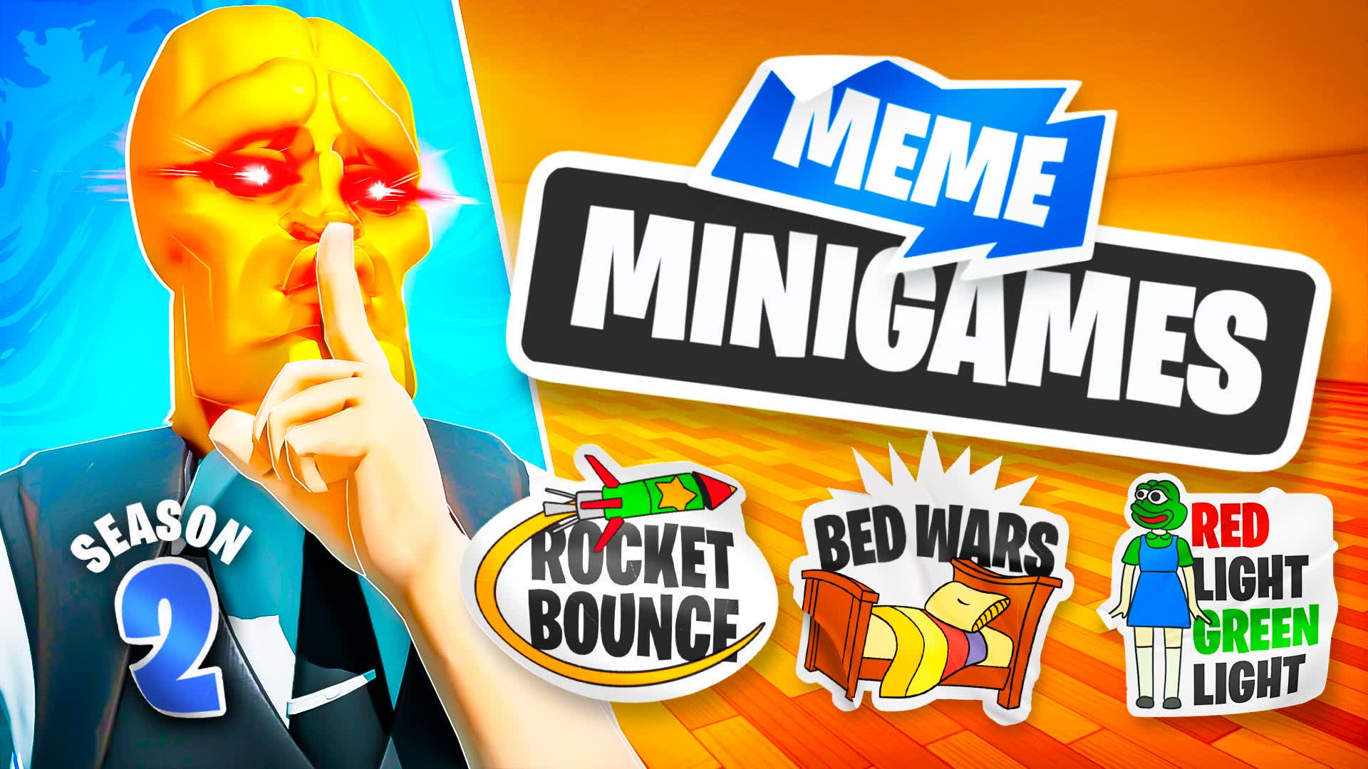 MEME MINIGAMES PVP π― β Fortnite Creative map