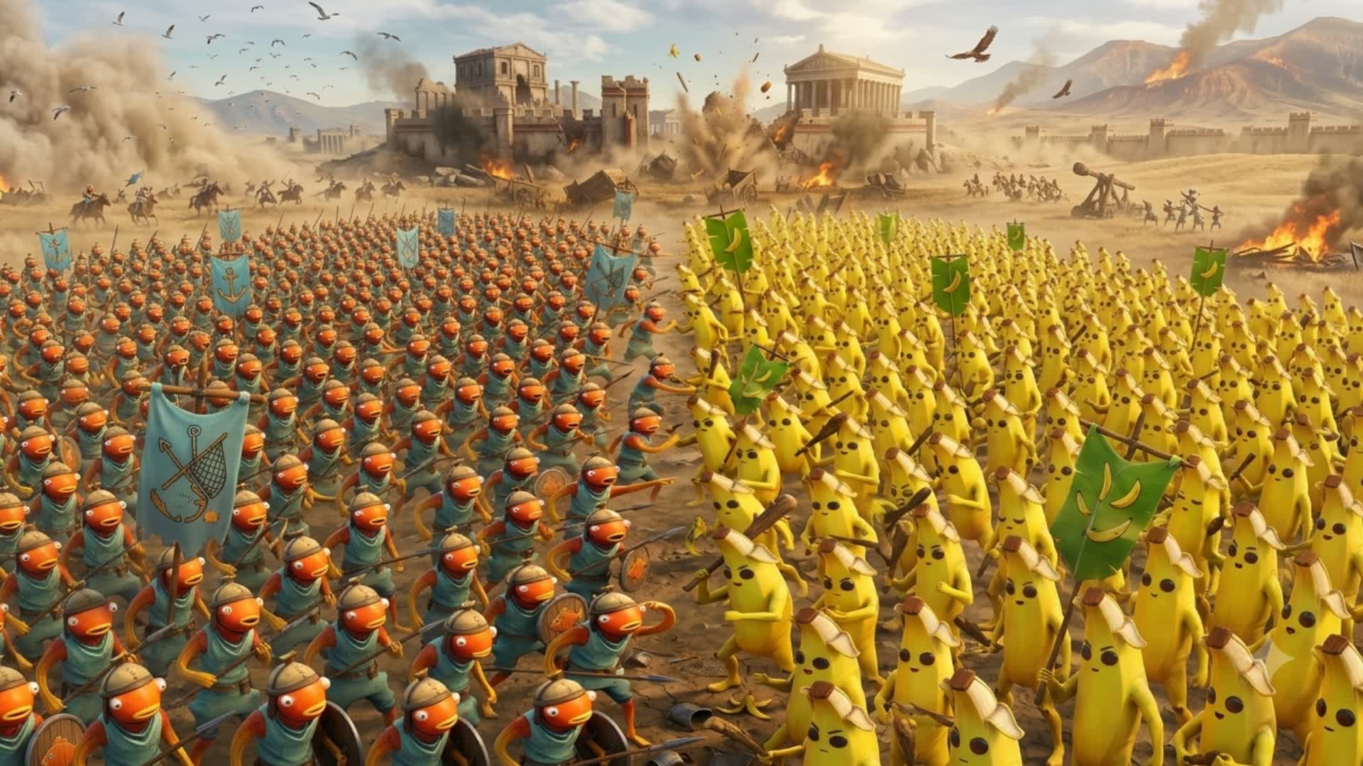 Fish VS Peely — Fortnite Creative map
