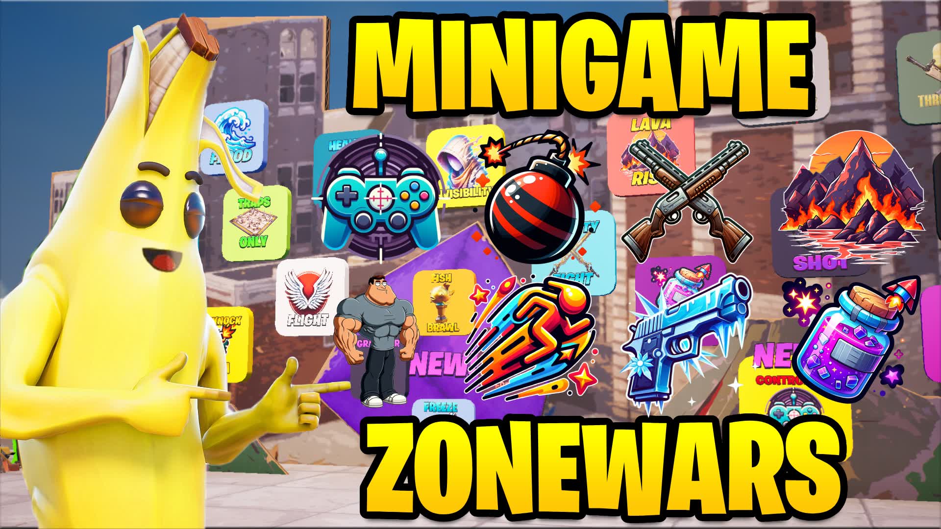 MINIGAME ZONE WARS ⭐ — Fortnite Creative map