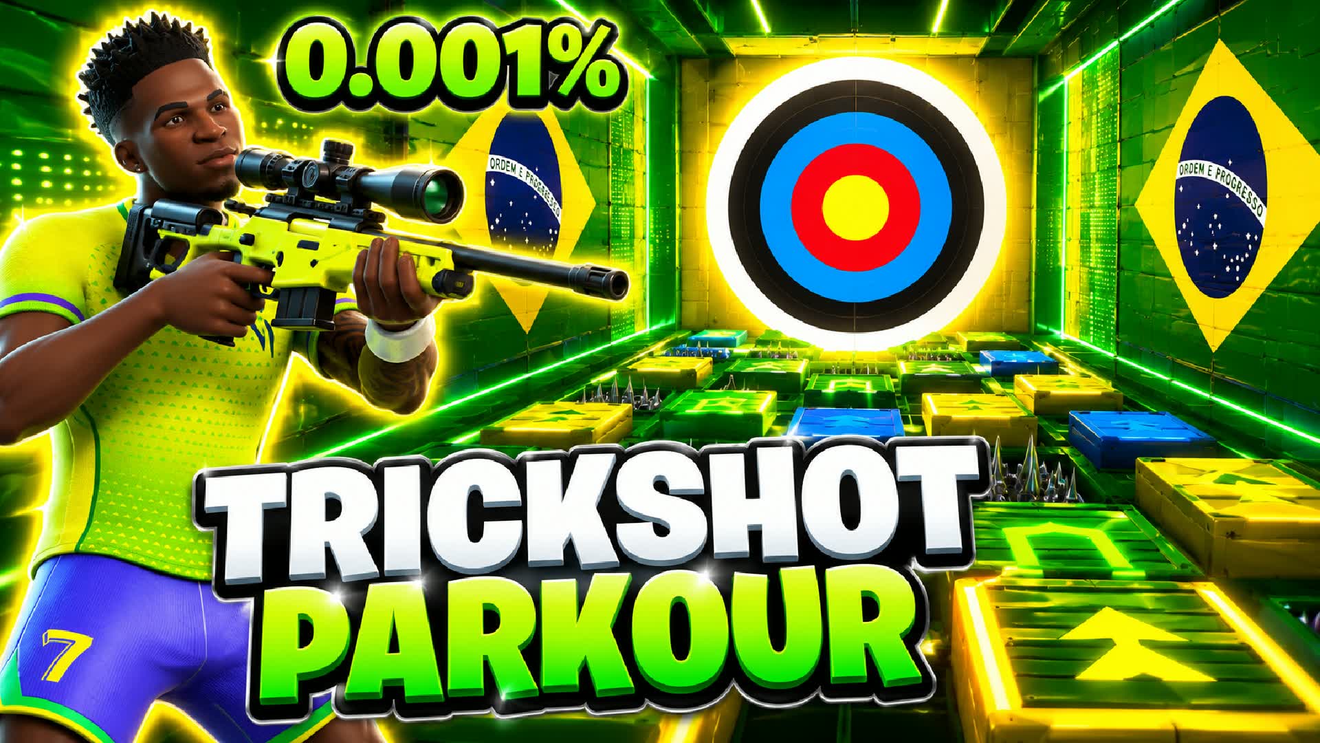 FUN TRICKSHOT PARKOUR 🎯 UNC MEME — Fortnite Creative map