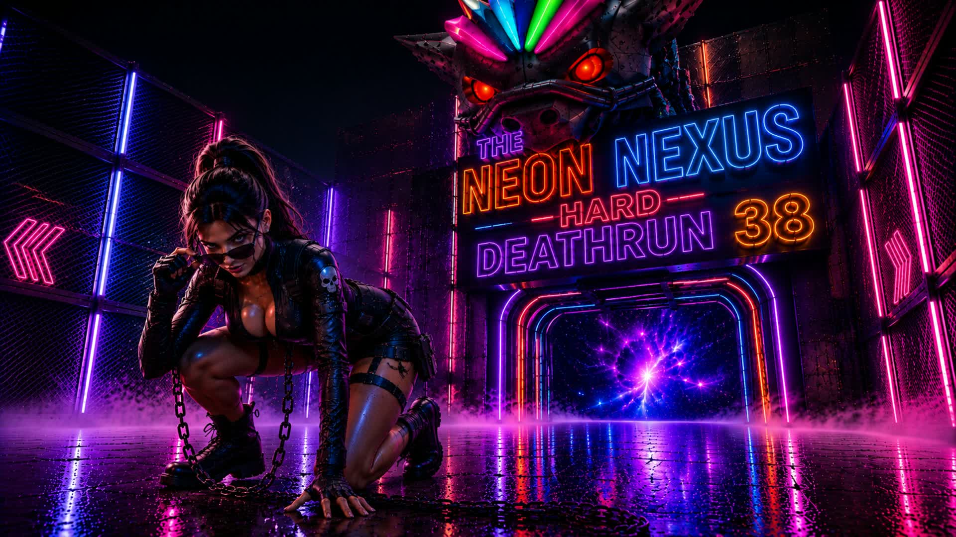 THE NEON NEXUS - HARD DEATHRUN 38 LEVEL — Fortnite Creative map