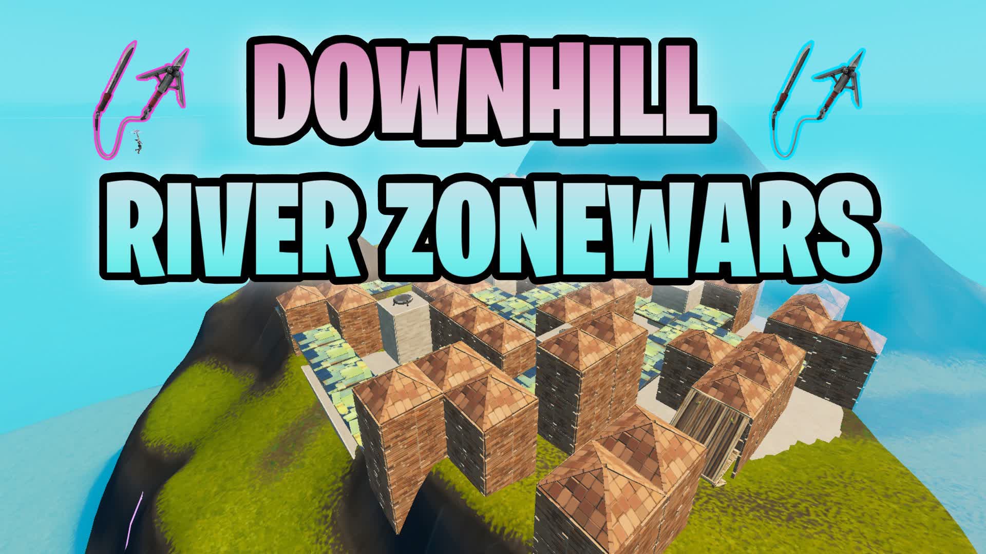 🌀DOWNHILL RIVER ZONE WARS🌀 — Fortnite Creative map