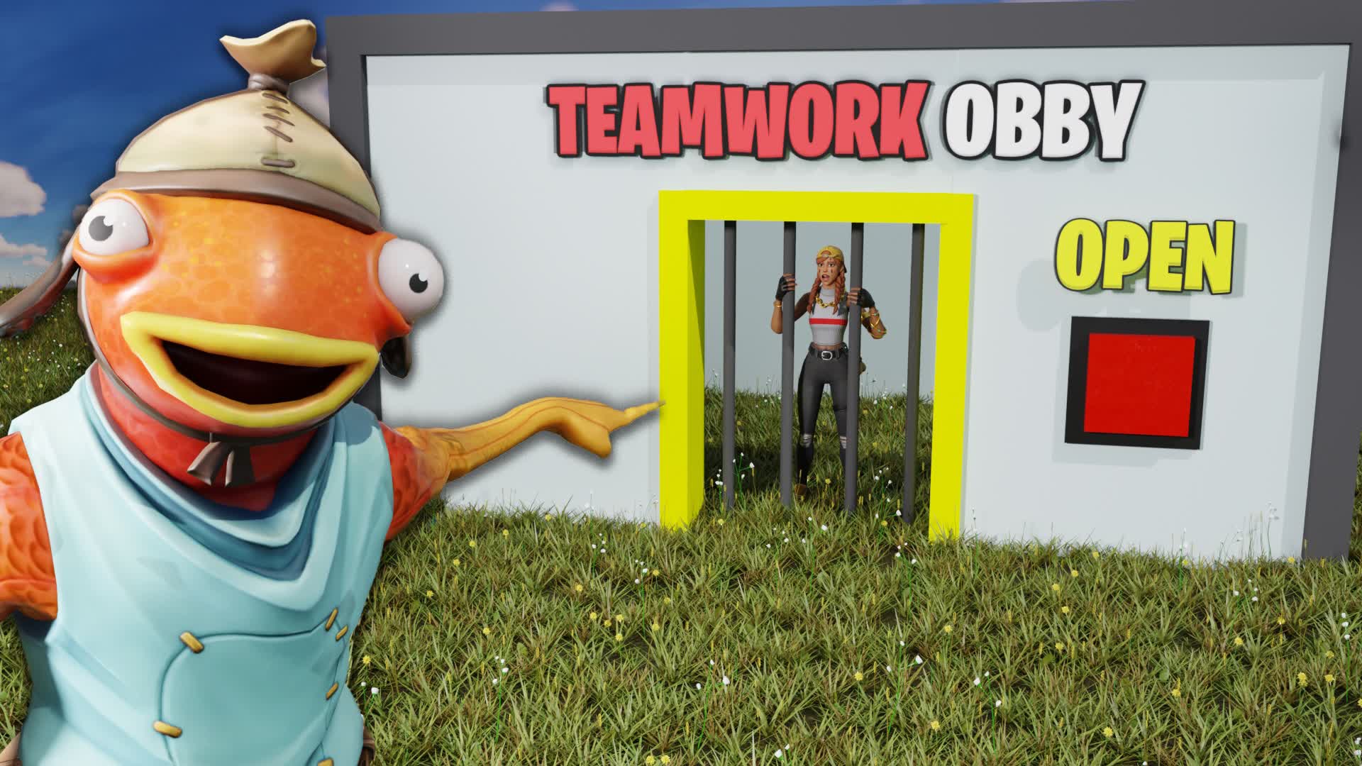 CARRY A FRIEND (TEAMWORK OBBY) — Fortnite Creative map