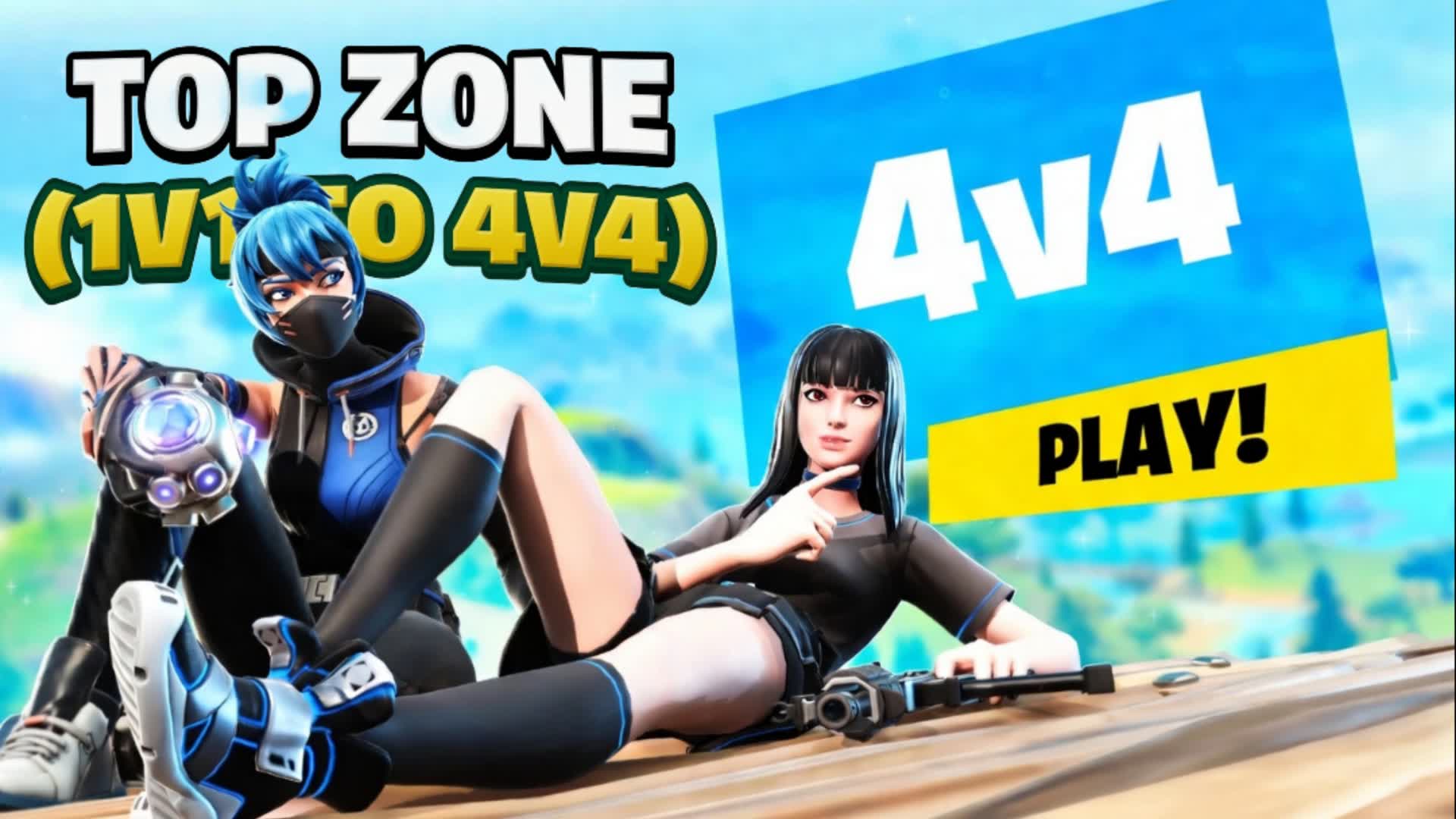 TOP ZONE (1V1 TO 4V4) β Fortnite Creative map