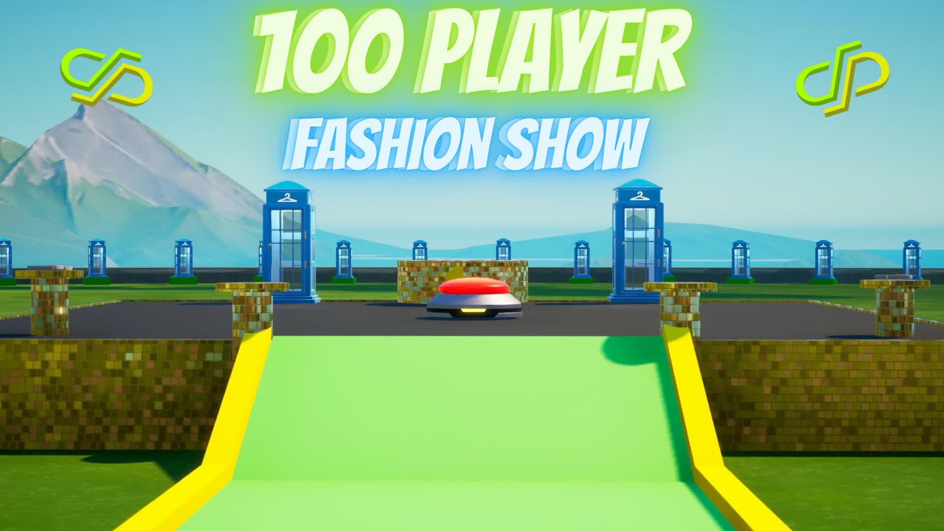 100 Players Fashion Show🎭 (Streamers) — Fortnite Creative map