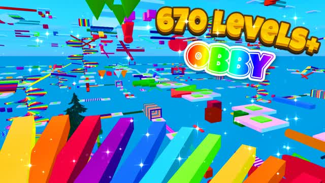 670 LEVELS MEGA OBBY 🌈 — Fortnite Creative map