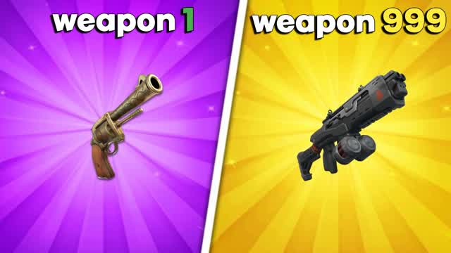 GUN GAME ONE SHOT — Fortnite Creative map