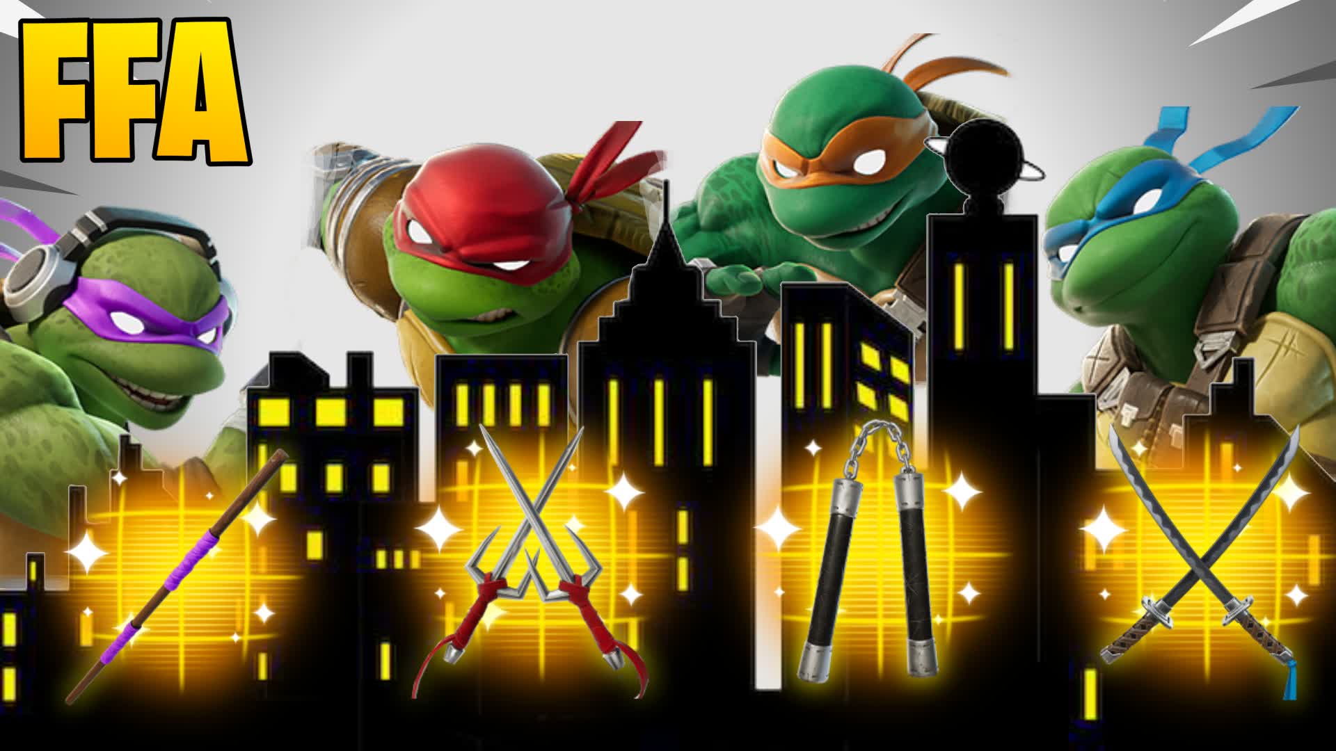 🐢TMNT - 🎮WEAPONS - FREE FOR ALL — Fortnite Creative map