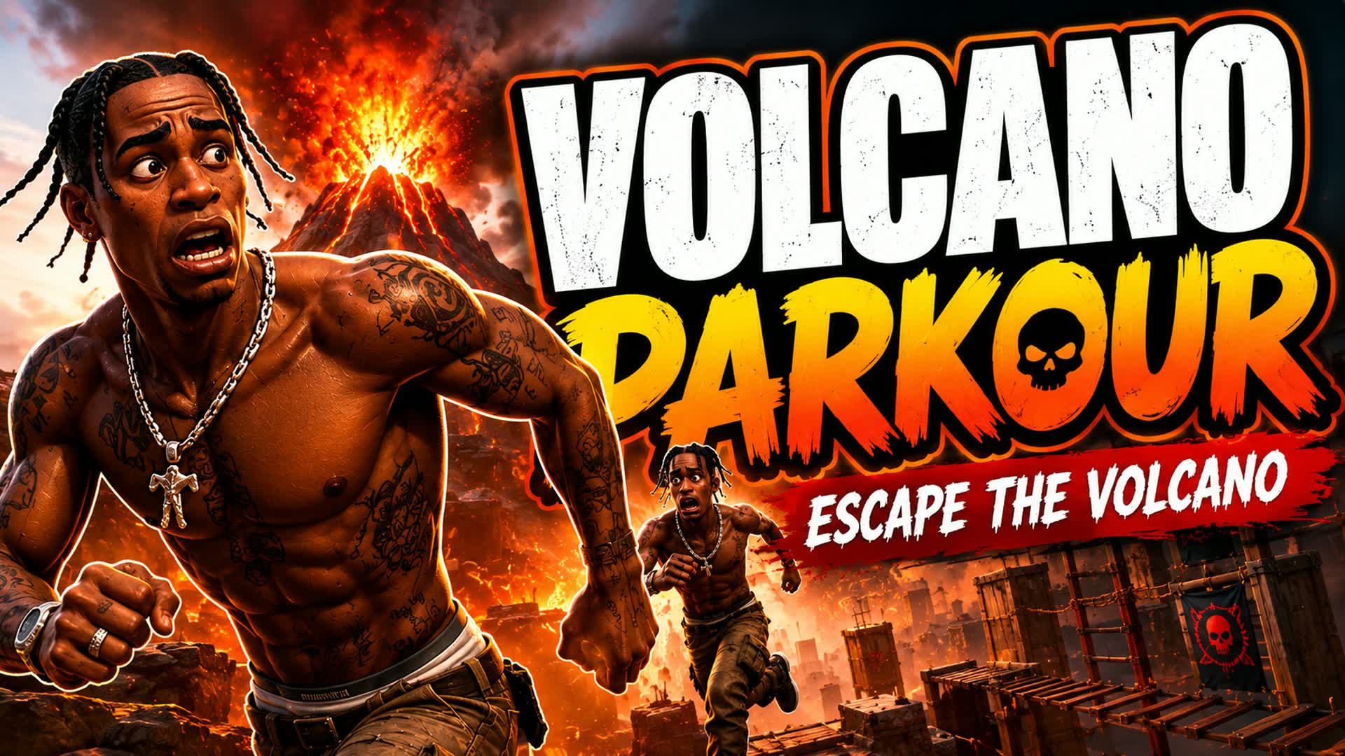 VOLCANO ESCAPE CHECKPOINTS β Fortnite Creative map
