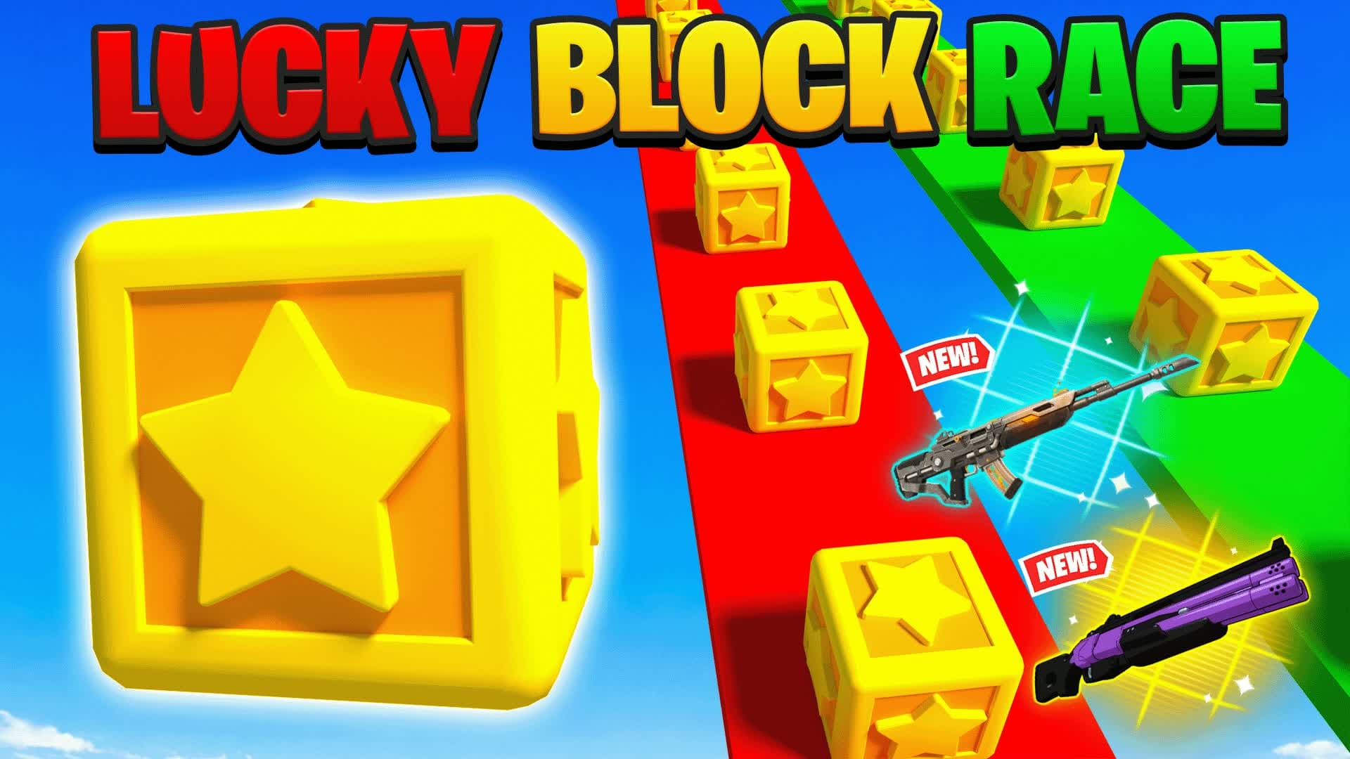 Lucky Block Race ⭐️ (Crazy) — Fortnite Creative map
