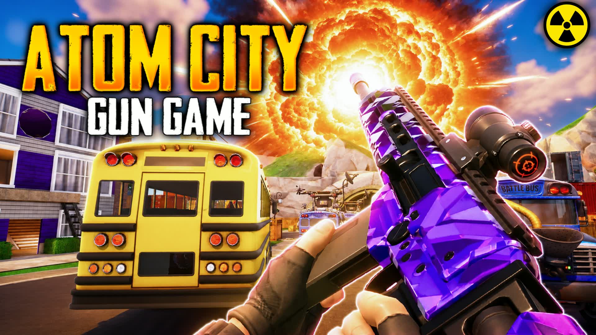 ATOM CITY GUN GAME NUKE π« β Fortnite Creative map