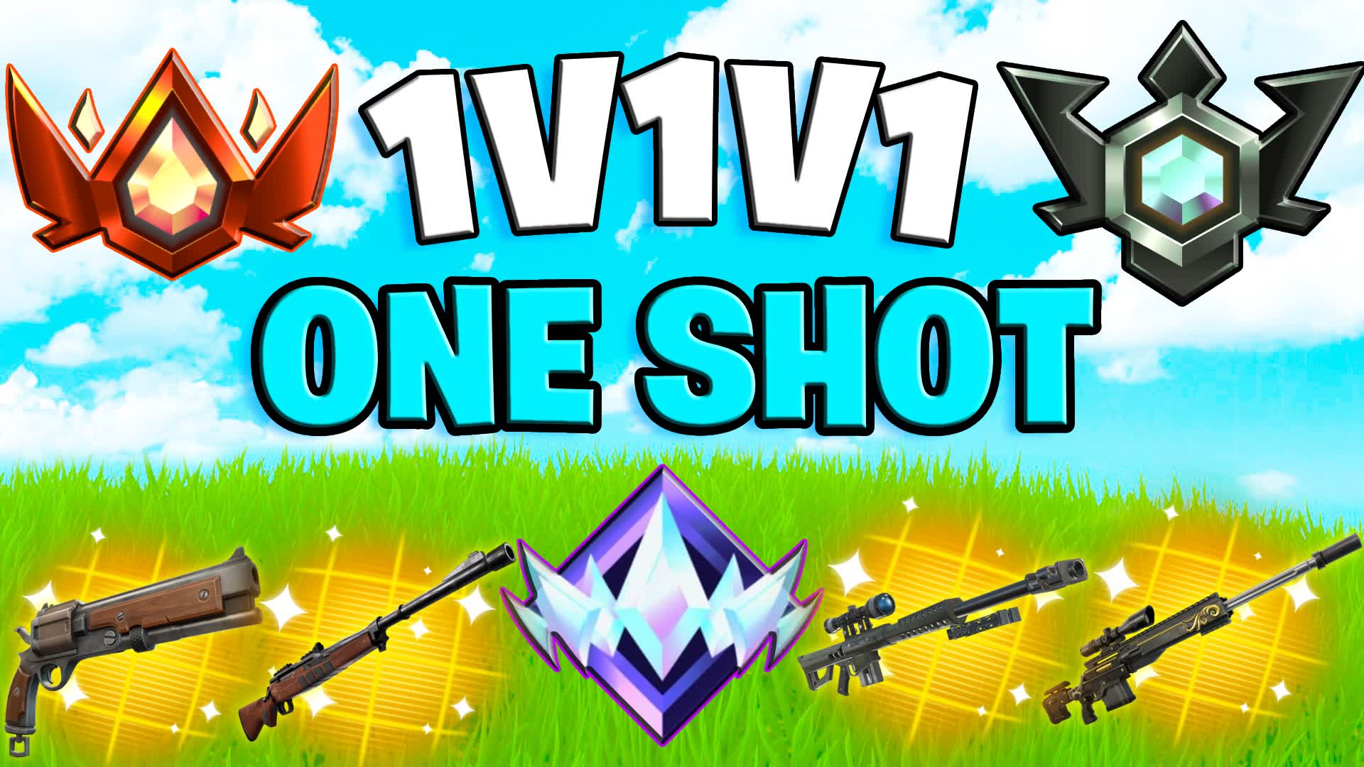 ⭐ 1v1v1 One Shot FFA⭐ — Fortnite Creative map