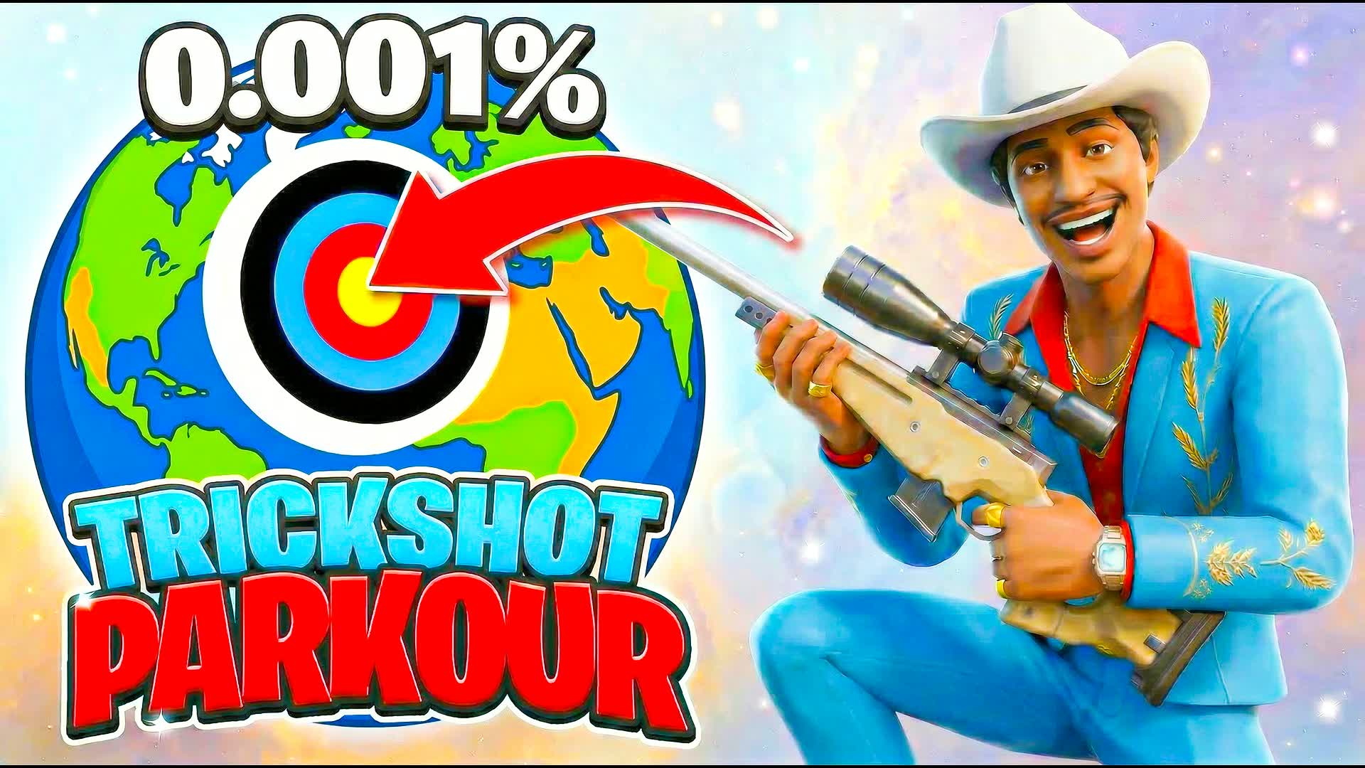 THUNDER TRICKSHOT PARKOUR🎯(70 LEVELS) — Fortnite Creative map