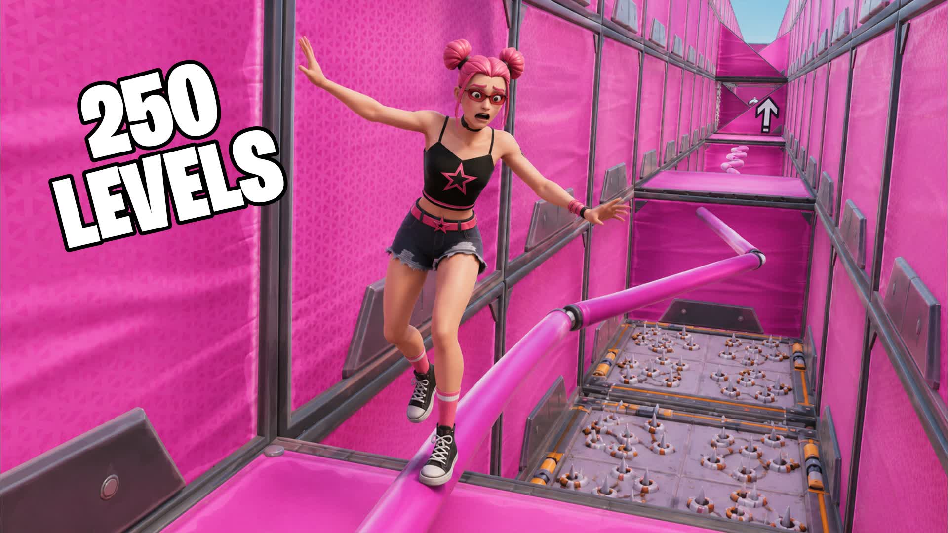 250 EASY DEATHRUN LEVELS — Fortnite Creative map