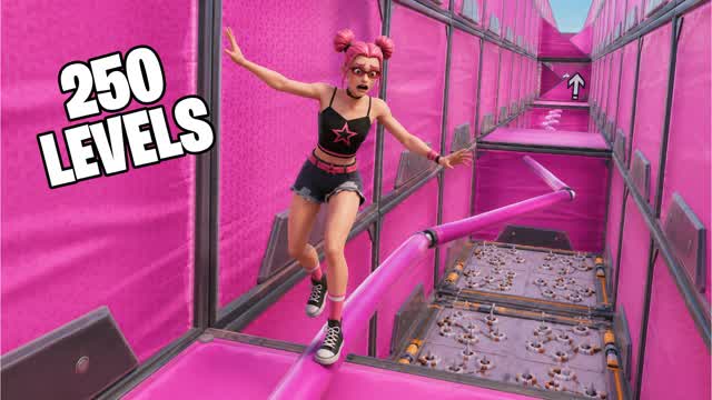 250 EASY DEATHRUN LEVELS — Fortnite Creative map