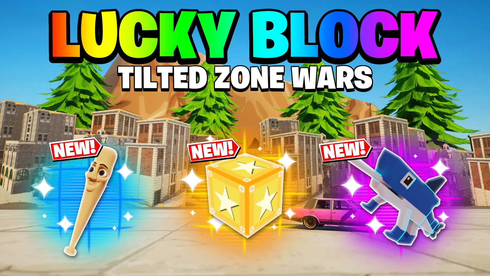 Tilted Zone Wars With Lucky Blocks π²π β Fortnite Creative map