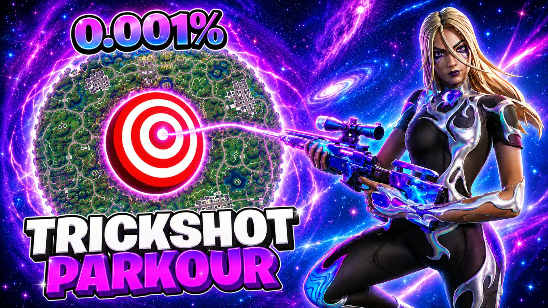 ๐ ULTRA GALAXY TRICKSHOT PARKOUR ๐ โ Fortnite Creative map