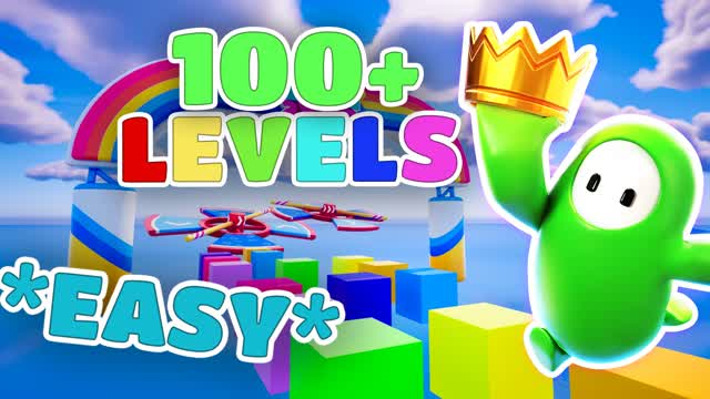 🌈 EASY DESERT FALL GUYS OBBY PARKOUR ⭐ — Fortnite Creative map
