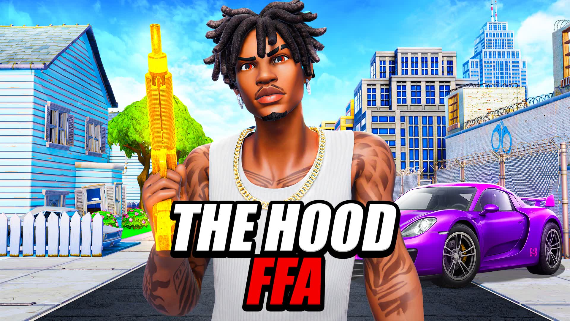 The Hood FFA قتال الحي — Fortnite Creative map