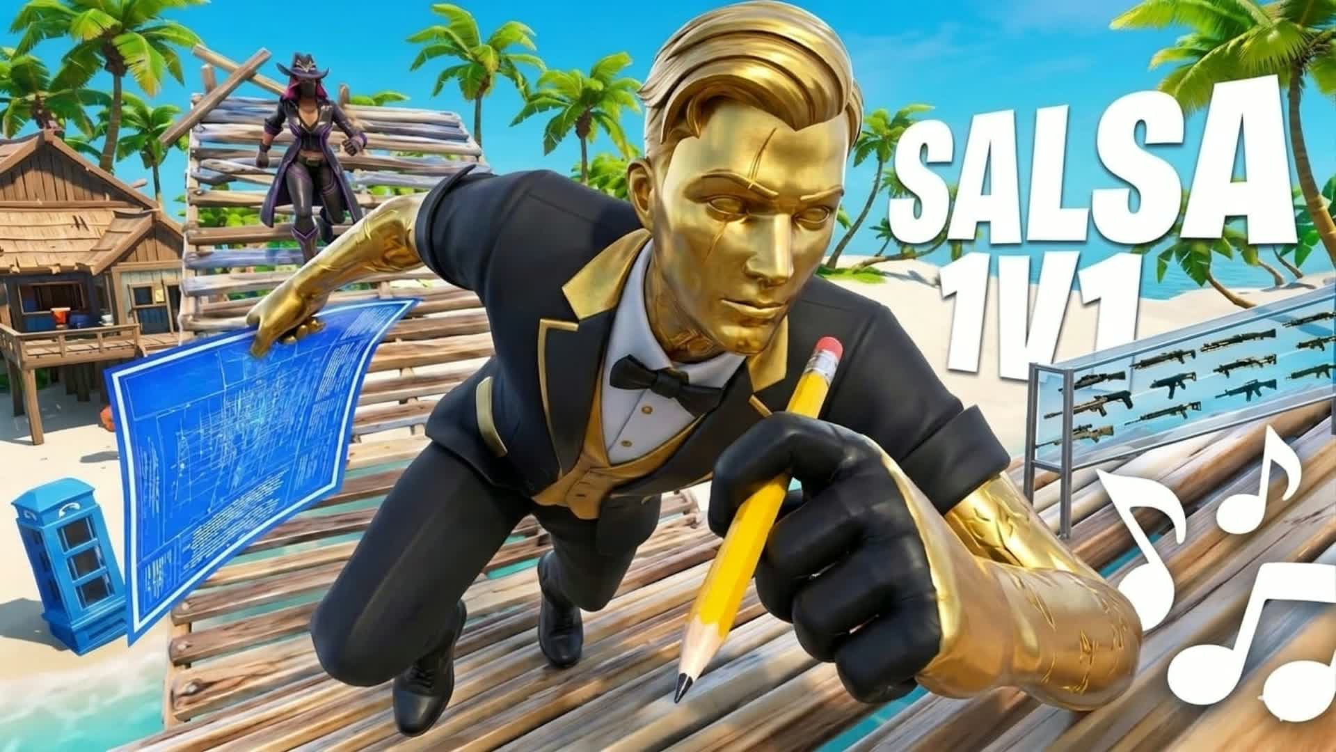 1v1 SALSA PARADISE🏜️ — Fortnite Creative map