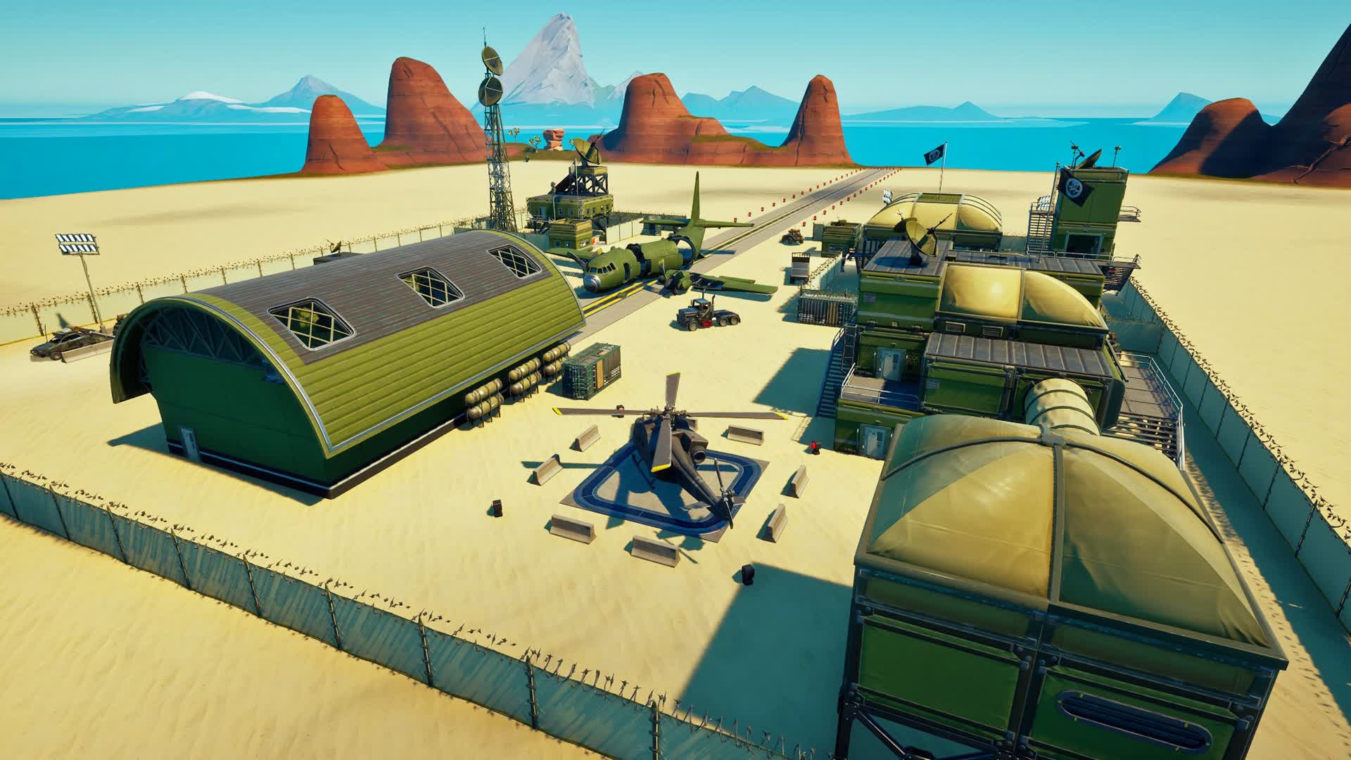 Desert Army Base - gun game — Fortnite Creative map