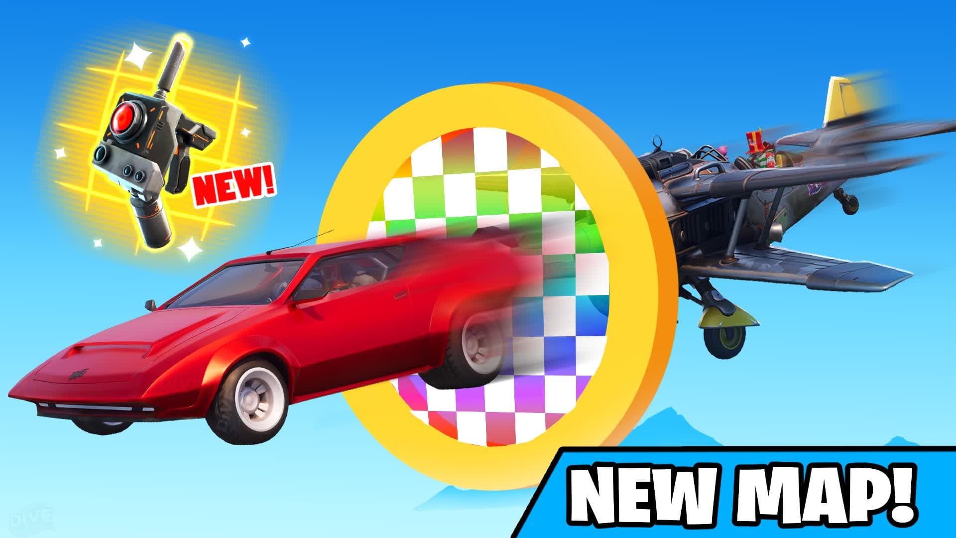 🐢TURTLE DRIVE🏎️ SUPER MEGA CAR CHAOS — Fortnite Creative map