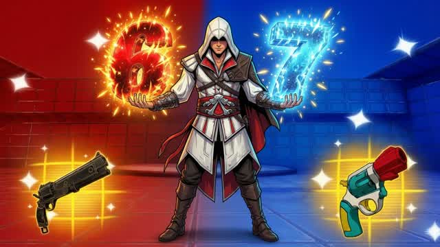 ASSASSIN'S CREED RED VS BLUE 🔴🔵 67 — Fortnite Creative map