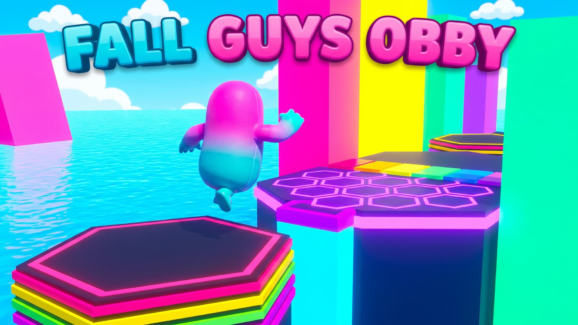 FALL GUYS OBBY - 99% FAILS IT β Fortnite Creative map