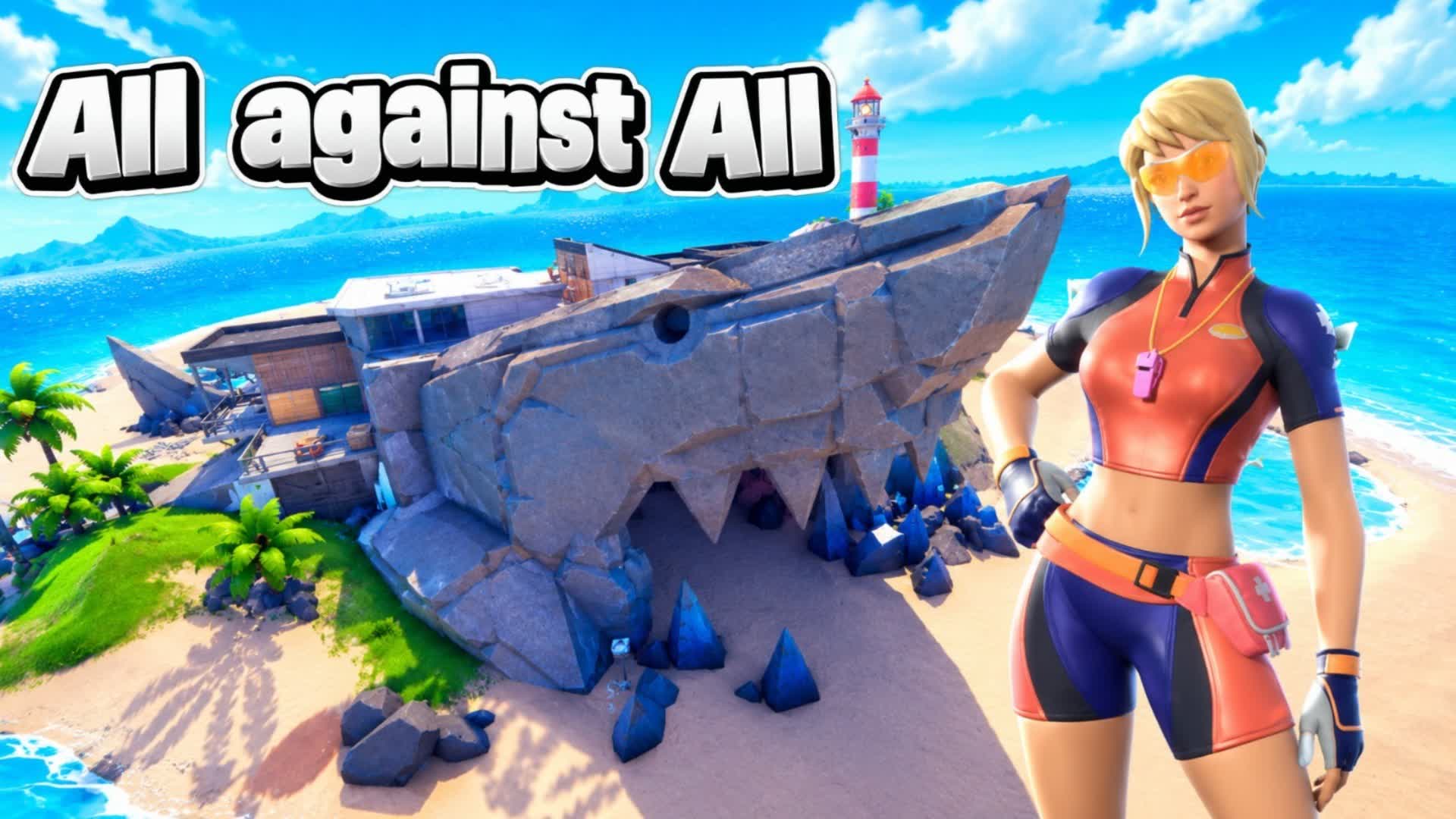 REALISTIC 1V1V1 IN SHARK — Fortnite Creative map