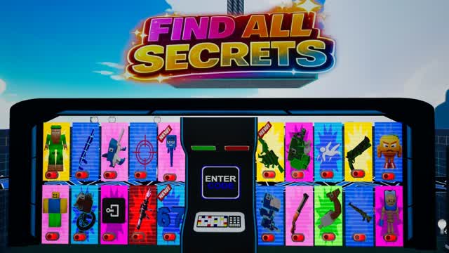 FIND ALL SECRETS | 1V1 โข MINIGAMES โ Fortnite Creative map