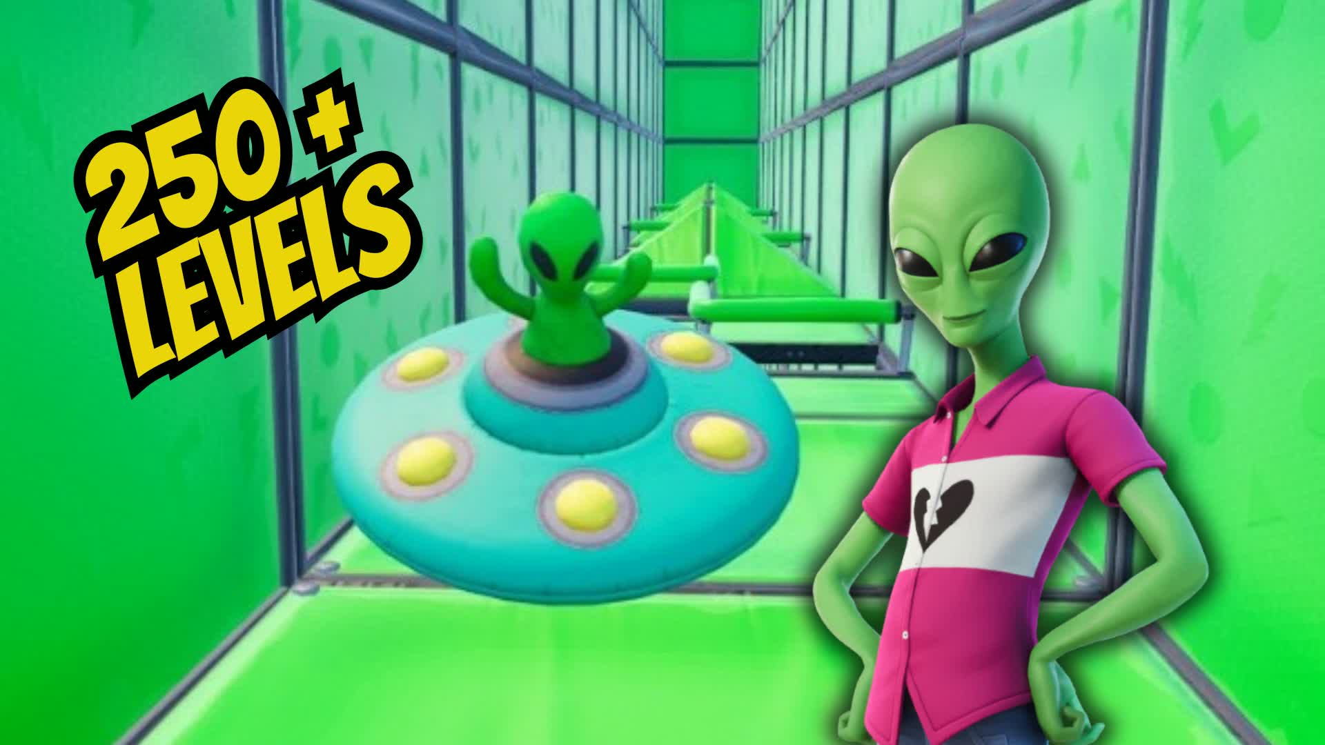 👽ALIEN PARKOUR 250+👽 — Fortnite Creative map