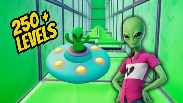 👽ALIEN PARKOUR 250+👽 — Fortnite Creative map