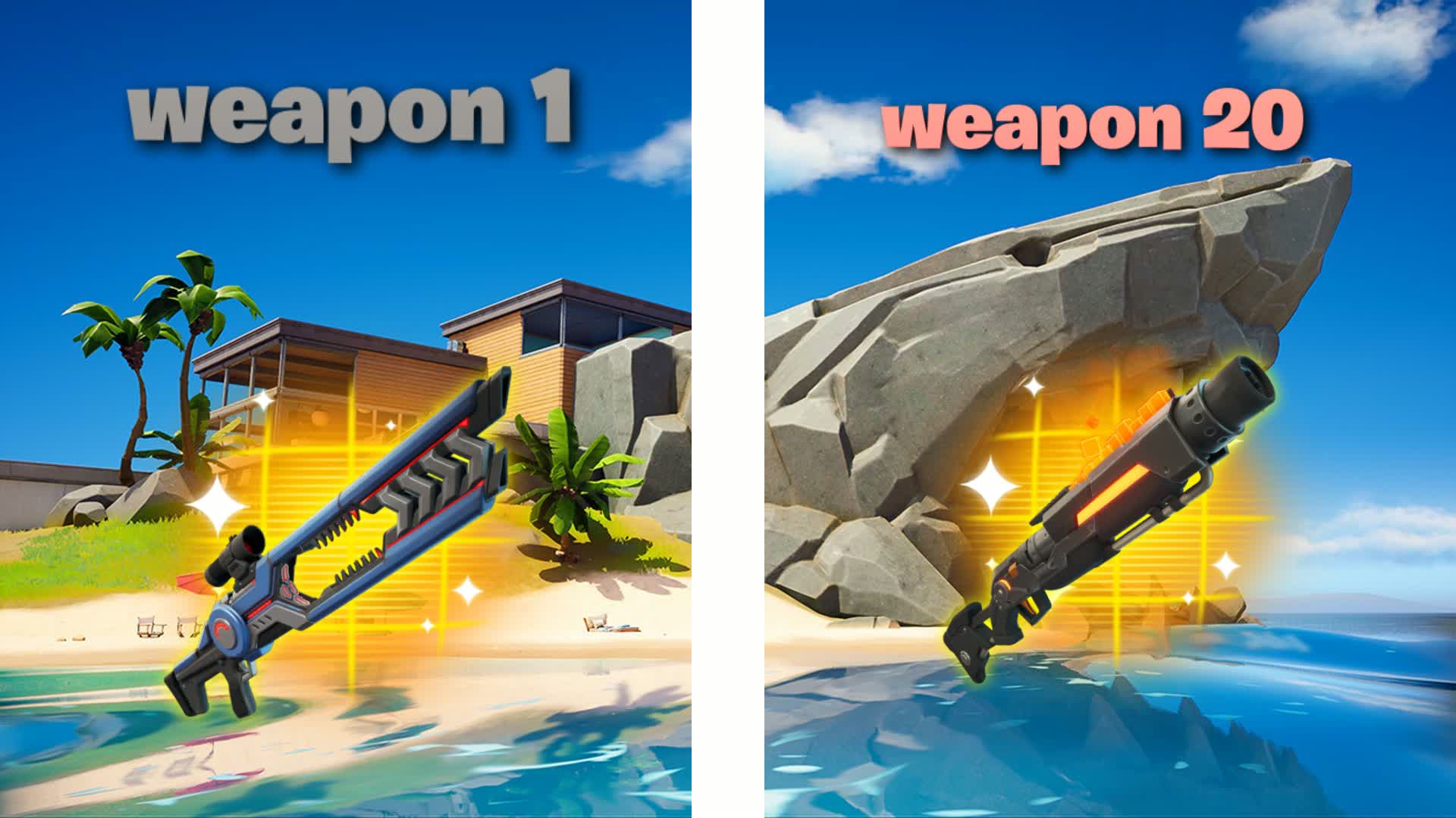 Gun Game π« 1 SHOT β Fortnite Creative map