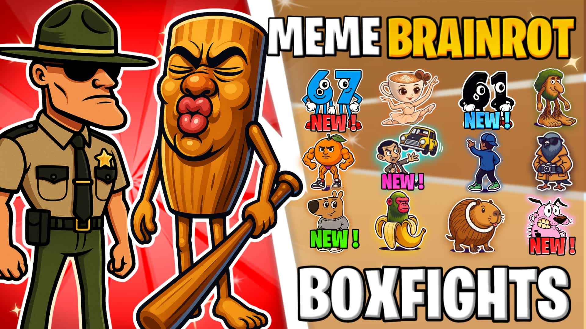 MEME BRAINROT BOX PVP📦 — Fortnite Creative map