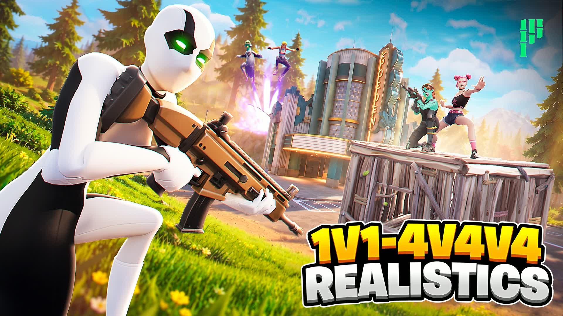 1v1-4v4v4 Realistics (Pandvil) — Fortnite Creative map