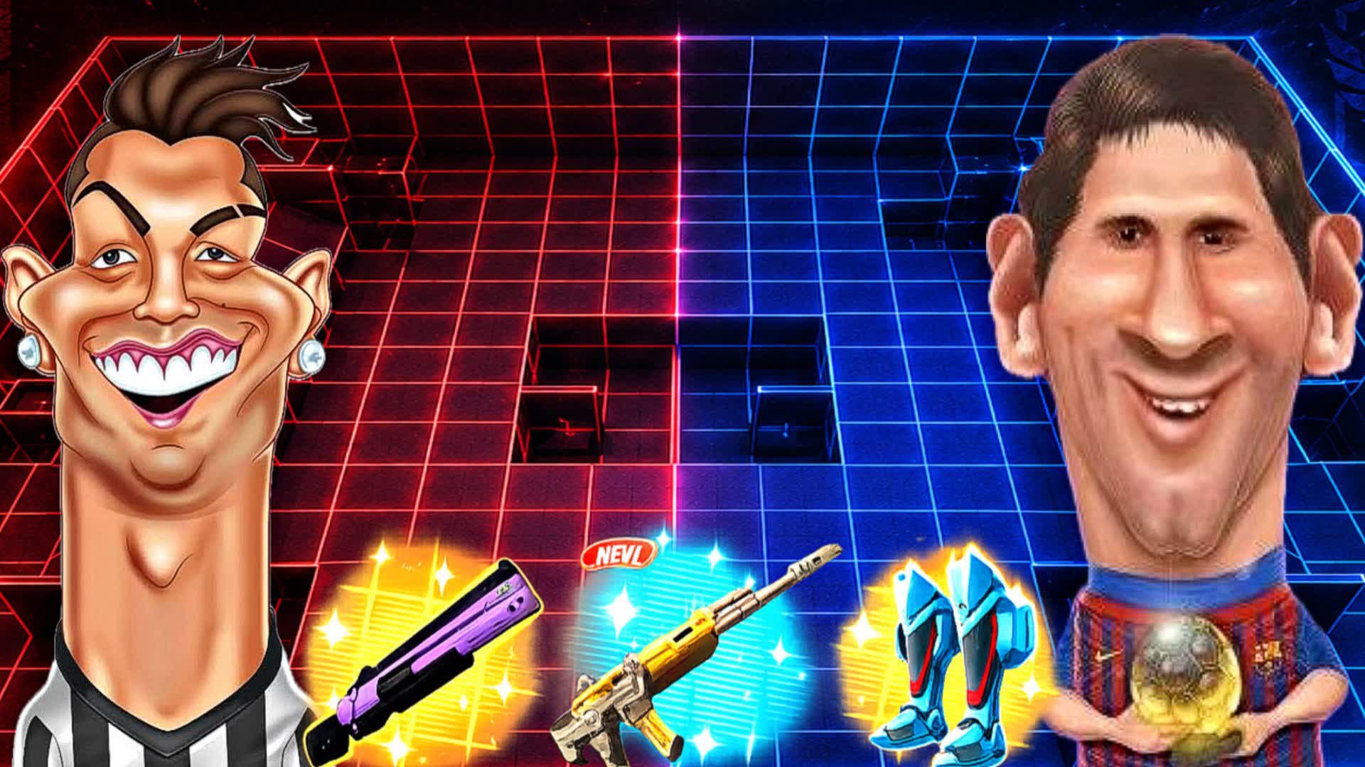 CR7 vs M10 - RONALDO vs MESSI — Fortnite Creative map